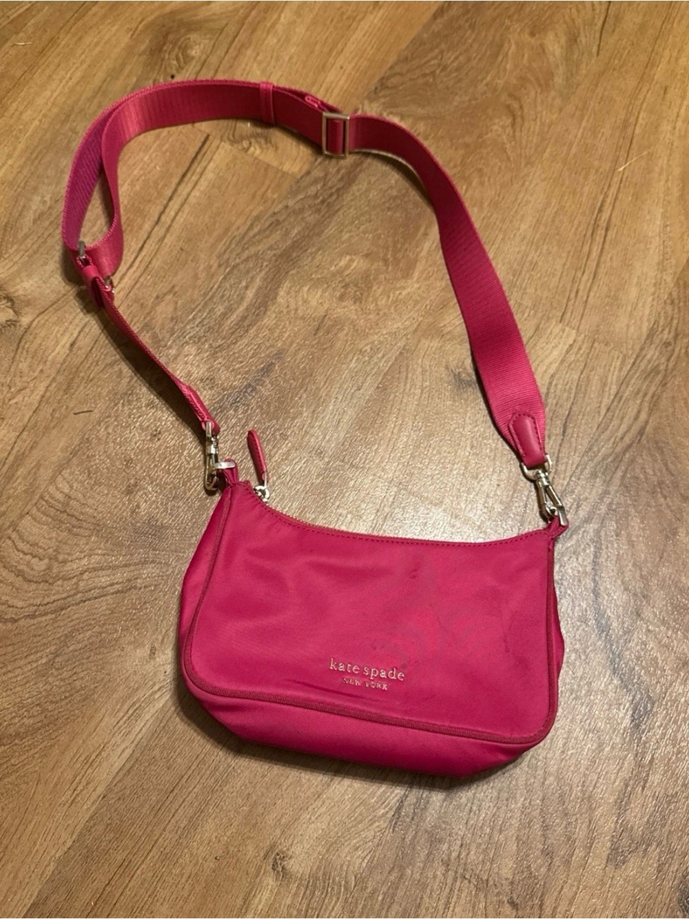 kate spade Hot Pink Crossbody Bag with Adjustable Strap